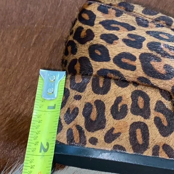 JEFFREY CAMPBELL Student Loafers Calf Hair Platform Leopard Cheetah Shoes 7.5 - Picture 8 of 10